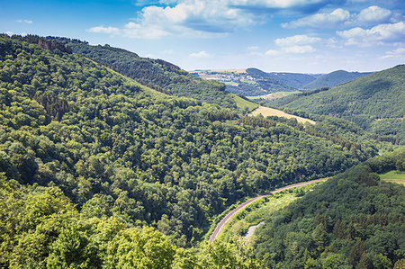 simsearch:6119-07744551,k - View of countryside and railway line from Bourscheid Castle, Bourscheid, Luxembourg, Europe Stock Photo - Premium Royalty-Free, Code: 6119-09213955