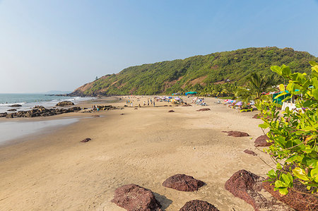 Wagh Colamb beach, Arambol, Goa, India, Asia Stock Photo - Premium Royalty-Free, Code: 6119-09213936