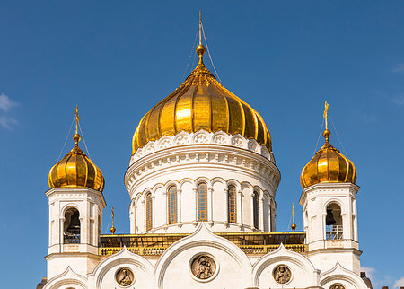 simsearch:6119-09214062,k - Cathedral of Christ the Saviour beside Moscow River, Moscow, Russia, Europe Photographie de stock - Premium Libres de Droits, Code: 6119-09214054
