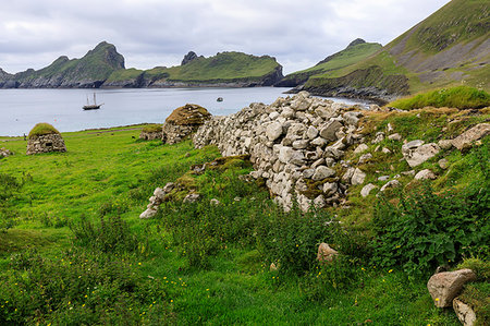 simsearch:862-08699994,k - Cleits, food stores and Village Bay, evacuated village, Hirta, remote St. Kilda Archipelago, UNESCO World Heritage Site, Outer Hebrides, Scotland, United Kingdom, Europe Stock Photo - Premium Royalty-Free, Code: 6119-09228544