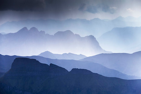 Summer storm in Fassa Valley, Trentino, Dolomites, Italy, Europe Stockbilder - Premium RF Lizenzfrei, Bildnummer: 6119-09228745