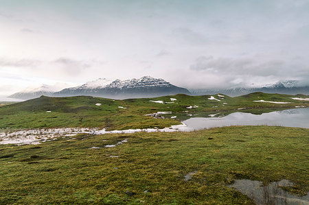 simsearch:6119-09228537,k - Landscape on the edge of Vatnajokull in winter with less snow, Iceland, Polar Regions Stock Photo - Premium Royalty-Free, Code: 6119-09228885