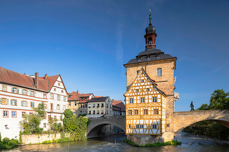 Altes Rathaus (Old Town Hall), Bamberg, UNESCO World Heritage Site, Bavaria, Germany, Europe Fotografie stock - Premium Royalty-Free, Codice: 6119-09228979