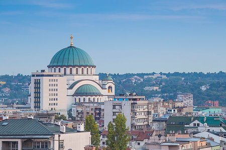 simsearch:6119-09238472,k - View of St. Sava Orthodox Temple, Belgrade, Serbia, Europe Photographie de stock - Premium Libres de Droits, Code: 6119-09238504