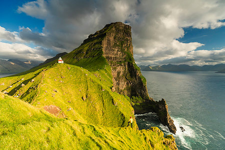 simsearch:6119-09238655,k - Kallur lighthouse, Kalsoy island, Faroe Islands, Denmark, Europe Stock Photo - Premium Royalty-Free, Code: 6119-09238632