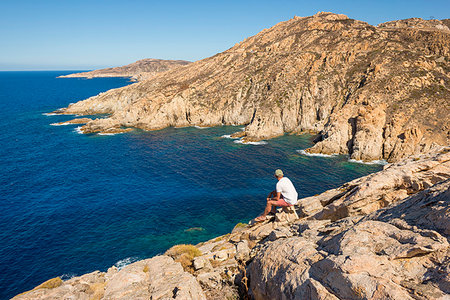 Dramatic coastline in Calvi along the north west coast, Corsica, France, Mediterranean, Europe Photographie de stock - Premium Libres de Droits, Code: 6119-09238759
