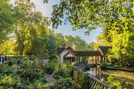 st james' park - A view of Duck Island Cottage by St. James's Park lake in St. James's Park, London, England, United Kingdom, Europe Photographie de stock - Premium Libres de Droits, Code: 6119-09238944