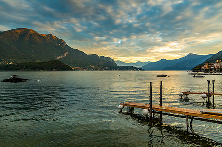 deck lake nobody - View of Lake Como from Lezzeno at dawn, Province of Como, Lake Como, Lombardy, Italian Lakes, Italy, Europe Stock Photo - Premium Royalty-Free, Code: 6119-09239067