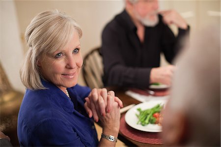 simsearch:6122-07697873,k - Mature woman at dinner party Stock Photo - Premium Royalty-Free, Code: 6122-07697877