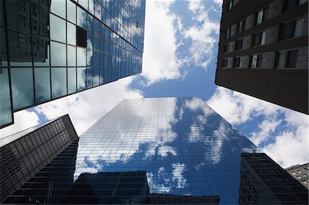 simsearch:6122-07697923,k - Low angle view of skyscrapers Stock Photo - Premium Royalty-Free, Code: 6122-07697933