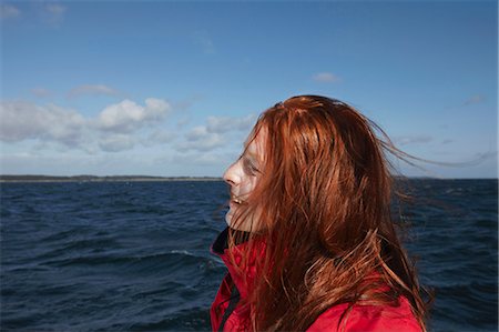 danemark - Young woman sailing, portrait Photographie de stock - Premium Libres de Droits, Code: 6122-07698087