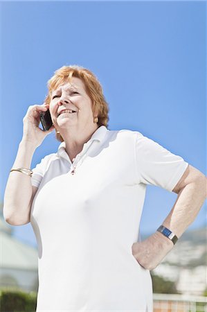simsearch:649-06400445,k - Older woman talking on cell phone Stock Photo - Premium Royalty-Free, Code: 6122-07702130