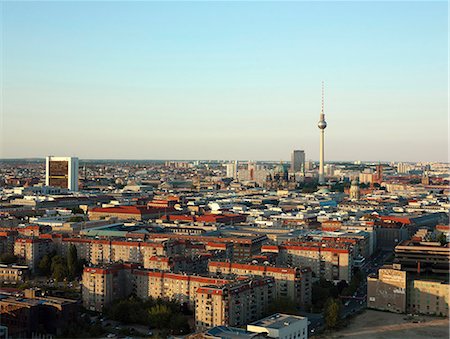 Tower reaching over Berlin skyline Stock Photo - Premium Royalty-Free, Code: 6122-07705943