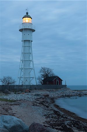 simsearch:6126-08643394,k - Sweden, Oland, Hogby Lighthouse Stock Photo - Premium Royalty-Free, Code: 6126-08643394