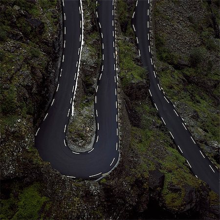 Norway, Trollstigen, Winding road in summer Stock Photo - Premium Royalty-Free, Code: 6126-08643409