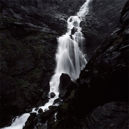 Norway, Trollstigen, Scenic waterfall in summer Stock Photo - Premium Royalty-Free, Code: 6126-08643411