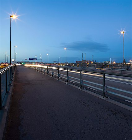 sky and city and night - Sweden, Skane, Malmo, Ostra Hamnen, Street at night Stock Photo - Premium Royalty-Free, Code: 6126-08643433