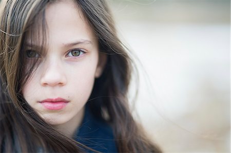 Sweden, Portrait of girl (10-11) with brown hair Photographie de stock - Premium Libres de Droits, Code: 6126-08644001