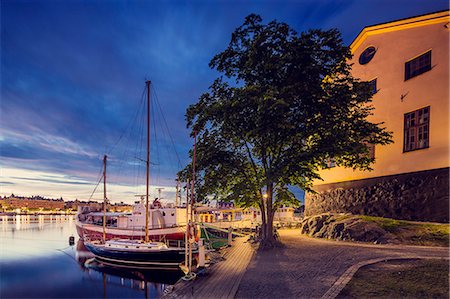 simsearch:6126-08636348,k - Sweden, Stockholm, View of city and harbor Stock Photo - Premium Royalty-Free, Code: 6126-08644467