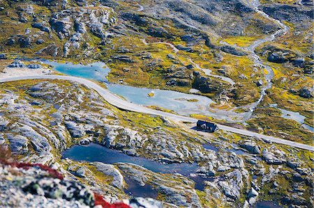 Norway, More og Romsdal, Sunnmore, Elevated view of house in mountains Stock Photo - Premium Royalty-Free, Code: 6126-08644419