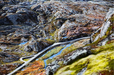 Norway, More og Romsdal, Sunnmore, View of road in mountains Stockbilder - Premium RF Lizenzfrei, Bildnummer: 6126-08644426