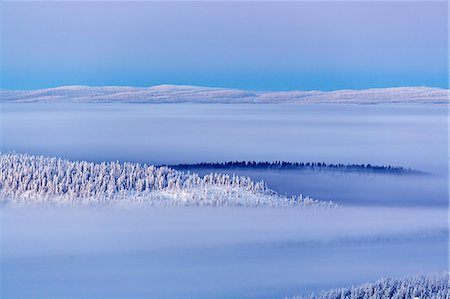 Finland, Lapland, Levi, Sirkka, Ski resort at dusk Stock Photo - Premium Royalty-Free, Code: 6126-08644796