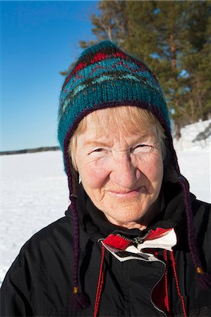 simsearch:6126-09103639,k - Sweden, Gastrikland, Ockelbo, Portrait of senior woman outdoors Stock Photo - Premium Royalty-Free, Code: 6126-08635230
