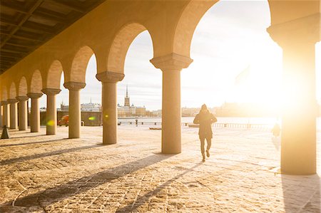 stockholm city hall - Arched columns of City Hall in Stockholm, Sweden Stock Photo - Premium Royalty-Free, Code: 6126-09103921