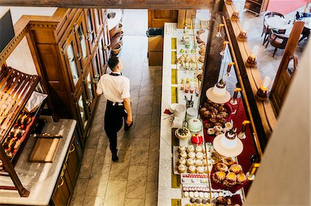 simsearch:6126-09104476,k - High angle view of waiter at bakery in Sweden Stock Photo - Premium Royalty-Free, Code: 6126-09104464