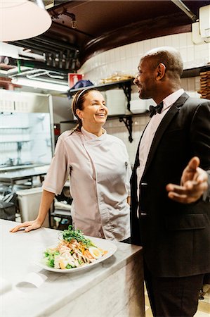 simsearch:6126-09103829,k - Chef and waiter at restaurant in Sweden Stock Photo - Premium Royalty-Free, Code: 6126-09104465