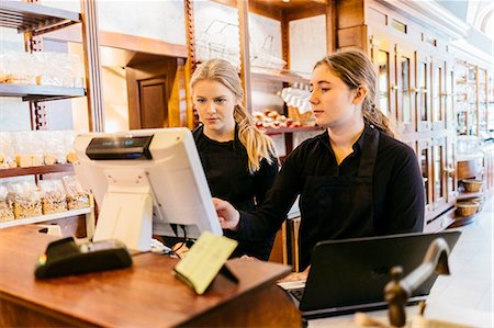 simsearch:6126-09104476,k - Waitresses at bakery in Sweden Stock Photo - Premium Royalty-Free, Code: 6126-09104475