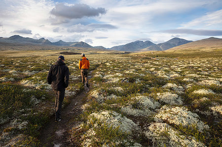 rondane national park - Men hiking in Rondane National Park, Norway Stock Photo - Premium Royalty-Free, Code: 6126-09267099