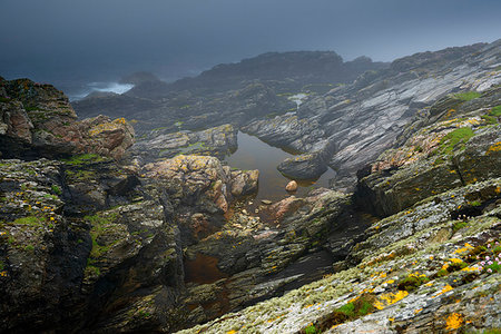 rock formation in scotland - View of rocky coastline on Shetland Islands, United Kingdom Stock Photo - Premium Royalty-Free, Code: 6126-09267467