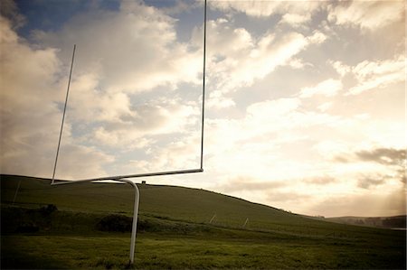 Goal posts on a football field. Stock Photo - Premium Royalty-Free, Code: 6128-08766896