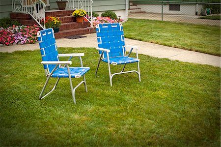 simsearch:6102-06470764,k - Deck chairs on a lawn Stock Photo - Premium Royalty-Free, Code: 6128-08780402