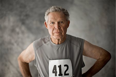 serious male looking at camera - Portrait of a serious senior man. Stock Photo - Premium Royalty-Free, Code: 6128-08727885