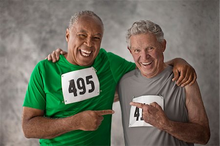 simsearch:6128-08727896,k - Portrait of two smiling senior men. Stock Photo - Premium Royalty-Free, Code: 6128-08727893