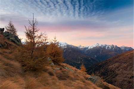 stelvio - Brescia, Camonica Valley, Lombardy, Italy. Sunrise Photographie de stock - Premium Libres de Droits, Code: 6129-09044686