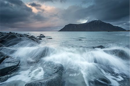 skagsanden beach - Skagsanden beach, Lofoten Island, Norway Foto de stock - Sin royalties Premium, Código: 6129-09045003