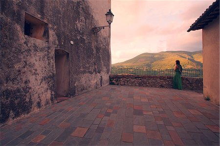 simsearch:6129-09057583,k - Europe,Italy,Umbria,Terni district. View of St. Gemini with panoramic views. Foto de stock - Royalty Free Premium, Número: 6129-09057555