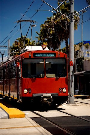 Front profile of a trolley, San Diego, California, USA Stock Photo - Premium Royalty-Free, Code: 625-00804431