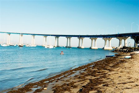 Panoramic view of the San Diego- Coronado Bay Bridge, San Diego, California, USA Stock Photo - Premium Royalty-Free, Code: 625-00804525