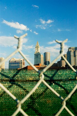 Close-up of a fence in front of buildings in a city, Boston, Massachusetts, USA Stock Photo - Premium Royalty-Free, Code: 625-00804556