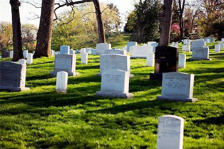 funeral - Gravestones in a graveyard, Arlington National Cemetery, Arlington, Virginia, USA Stock Photo - Premium Royalty-Free, Code: 625-00804563