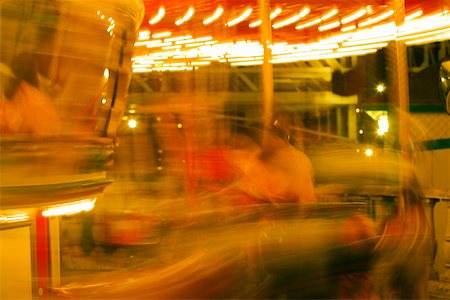 Carousel in an amusement park at night, San Diego, California, USA Foto de stock - Sin royalties Premium, Código: 625-00804691