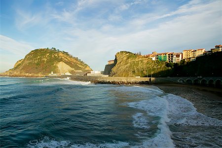 simsearch:625-00804596,k - Buildings on a hill by the sea, Spain Stock Photo - Premium Royalty-Free, Code: 625-00804861