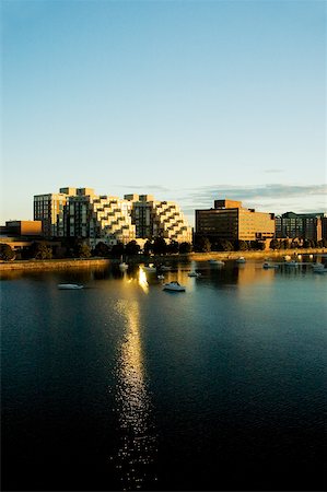 Buildings on a waterfront, Charles River, Cambridge Stock Photo - Premium Royalty-Free, Code: 625-00805138