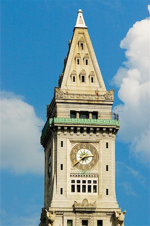 High section view of a tower, Custom House, Boston, Massachusetts, USA Stock Photo - Premium Royalty-Free, Code: 625-00805177