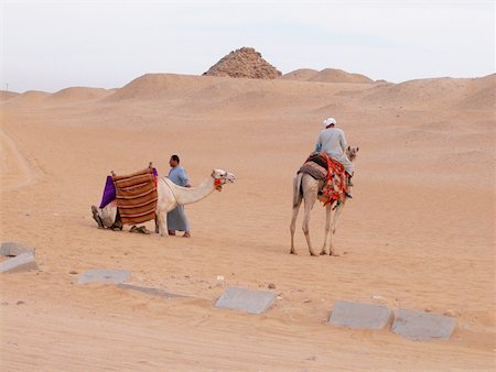 Rear view of a man riding a camel Stock Photo - Premium Royalty-Free, Code: 625-00805330
