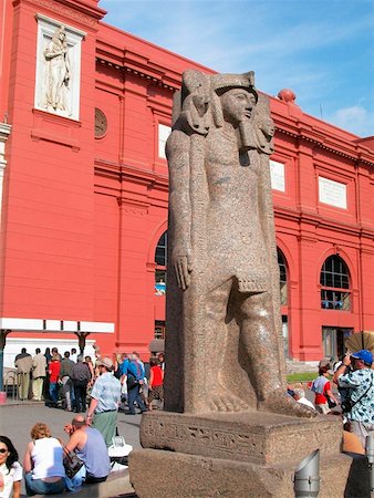 statue at cairo museum - Low angle view of a statue, Cairo Egypt Stock Photo - Premium Royalty-Free, Code: 625-00805464